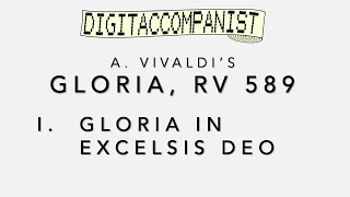 Gloria RV 589  I Gloria in excelsis Deo – Digital Accompaniment [upl. by Nered]