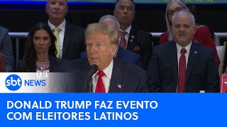 Trump se encontra com eleitores latinoamericanos a poucas semanas da eleição [upl. by Evin209]