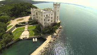 Castello di Miramare  Trieste Italia  drone aerial video [upl. by Kere]