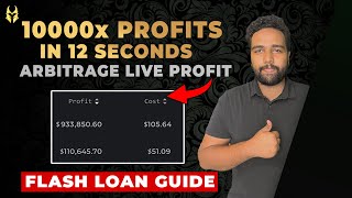 FLASHLOANS and ARBITRAGE Turning 105 into 933850 in 12 Sec LIVE [upl. by Lakim]