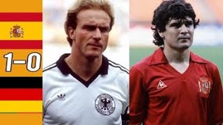 Spain 1 x 0 Germany Camacho Rummenigge Littbarski ●1984 UEFA Euro Extended Goal amp Highlights [upl. by Hayne]