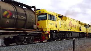 Part 1 6022 6025 ACD 6048 on Aurizon Tronox loaded mineral sands Locations TAMMIN amp CUNDERDIN [upl. by Romulus770]