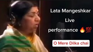 Lata Mangeshkar  Live performance 🔥💯  O mere dilka chai latamangeshkar [upl. by Oiramej]