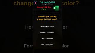 How can you quickly change the font color  ExcelTips ExcelTricks ExcelQuiz ExcelTraining [upl. by Eillat]