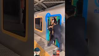 Japans metro train are crowded in the morningshortvideo [upl. by Eekorehc373]