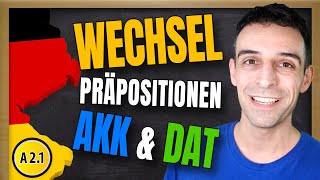 Wechselpräpositionen Dativ und Akkusativ  German TwoWay Prepositions [upl. by Yonah]