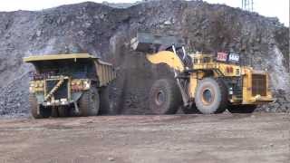 Letourneau L2350 Largest Wheel Loader in Chile Mining [upl. by Zahara]