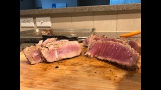 Ahi Tuna steaks on the big green egg howto cook tuna steaks [upl. by Keeler]