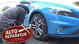 Schneeketten richtig montieren  Anleitung  Auto Tutorial [upl. by Lladnor322]