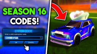 Rocket League FREE Codes in Season 16 [upl. by Nnylidnarb]