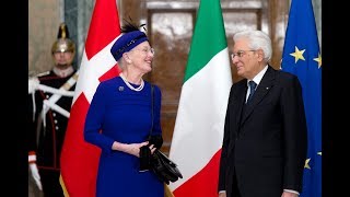 Incontro del Presidente Mattarella con SM Margherita II Regina di Danimarca [upl. by Sikorski919]