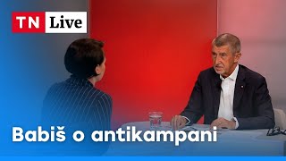 Jednání o důchodech a zastavení války Andrej Babiš byl hostem vysílání TN Live [upl. by Filmer]