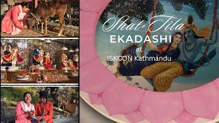 A day at ISKCON Kathmandu on shattila Ekadashi 🥰Beautiful day at ISKCONdailyvlog [upl. by Catherin134]