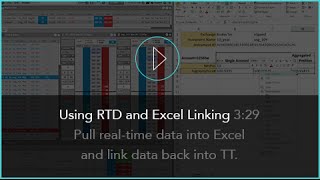 Using RTD RealTimeData and Excel Linking on the TT® Futures Trading Platform [upl. by Gerrilee]