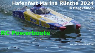 Hafenfest Marina Rünthe 2024 in Bergkamen RC Powerboote Teil 2😲 [upl. by Eioj]