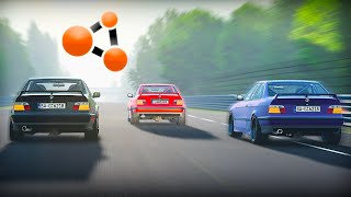 НА ТРЕХ БМВ по НЮРБУРГРИНГУ на РУЛЯХ в BeamNG MULTIPLAYER  DESTIMAGE [upl. by Anial37]