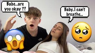 CHOKING PRANK ON MY BOYFRIEND Cute Reaction [upl. by Llenrahc592]