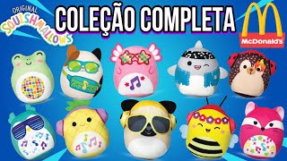 SQUISHMALLOWS COLEÇÃO COMPLETA BRINDE DE JANEIRO 2024 MC LANCHE FELIZ MC DONALDS PETER TOYS [upl. by Odella143]