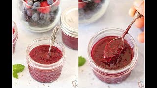 Instant Pot Chia Seed Mixed Berry Jam  No pectin small batch Jam  Pressure cooker Jam Recipe [upl. by Caty146]