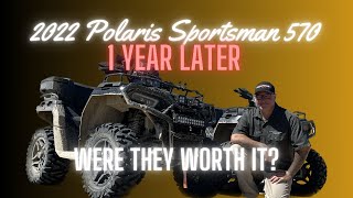 2022 Polaris Sportsman 570 1 Year Review  Were They Worth it [upl. by Anavoj]