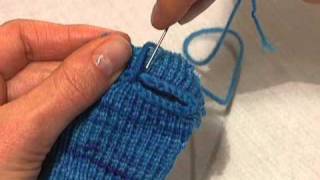 Sock Loom Part 6 Sewing Toe [upl. by Orvil]