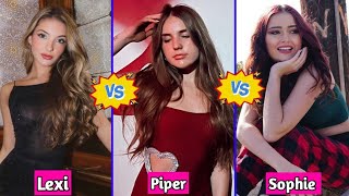 Lexi Rivera vs Sophie Fergi vs Piper Rockelle Lifestyle Comparison 2024 [upl. by Yrrum]