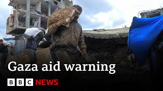 IsraelGaza UN warning that aid system could collapse if UNRWA funding is withheld  BBC News [upl. by Naylor354]