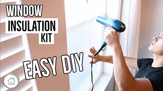 How to install a window insulation kit  DIY save money and keep the heat in [upl. by Callean416]