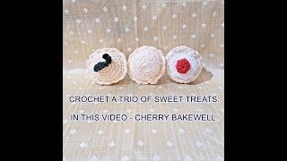 Crochet A Mini Cherry Bakewell Work Along With Abi Blind Bat Tutorials crochet craft blind [upl. by Meyer]