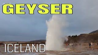 Geyser Strokkur Haukadalur valley Iceland 🇮🇸 HD [upl. by Astra]