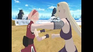 Sakura Vs Ino Pt 2 MMD NARUTO FIGHT [upl. by Wiggins127]