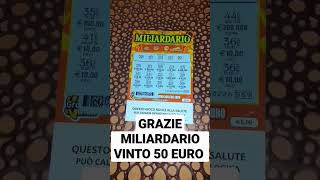 Gratta E Vinci Miliardario vinto 50 Euro won 50 Euro Miliardarioshorts [upl. by Yantruoc]