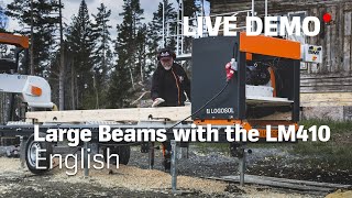 LOGOSOL  Live Demo  Large Beams with the Log Moulder LM410 [upl. by Bluhm]