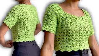 Descubre esta blusa tejida en crochet paso a paso [upl. by Admana]