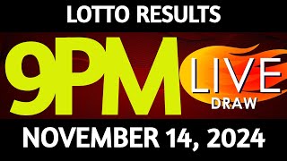 Lotto Result Today 900 pm draw November 14 2024 Thursday PCSO LIVE [upl. by Ahsiekal]