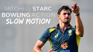 Mitchell Starc Bowling Action SlowMotion [upl. by Odlaw]