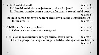 KCSE 2024  FASIHI SIMULIZI  UBASHIRI WA MASWALI NA MAJIBU [upl. by Stillman]