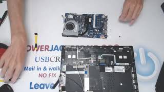 How to fix laptop not powering on Asus TP300L TP300LA broken charge port power jack repair charging [upl. by Airdnaz]