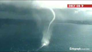 Dramatic water tornado appears off Australia coast [upl. by Clementina981]