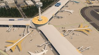 Futuristic Airport  Cities Skylines  Aurelia 58 [upl. by Sugden]