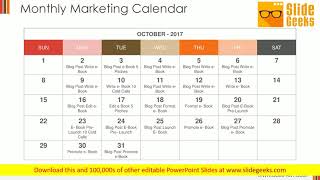 Monthly Marketing Calendar Ppt Powerpoint Presentation Slides Icons [upl. by Hammer]