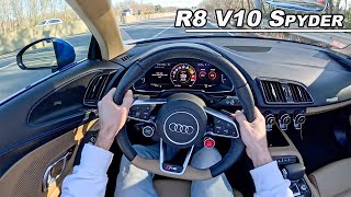 2018 Audi R8 V10 Spyder  Living with a 52L Super Car Symphony POV Binaural Audio [upl. by Aisauqal]