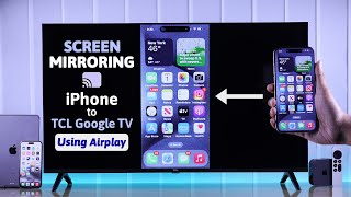 TCL Google TV Screen Mirror With iPhone Using Airplay [upl. by Aber747]