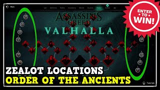 Assassins Creed Valhalla All Zealot Locations Order of the Ancient Locations [upl. by Mailliwnhoj797]