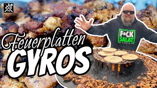 GYROS von der Feuerplatte YAMAS  030 BBQ [upl. by Armando]