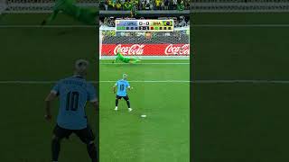 FULL Penalty Shootout in Uruguay vs Brazil 🤯 soccer copa uruguay [upl. by Burk]