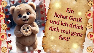 Süße Überraschung ❤🐻🍪 GlücksboteTeddy mit einem Lächeln für Dich 💌🍪 Lieber Gruß kostenlos zum Teilen [upl. by Alisa819]