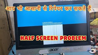 Half Screen Led Panel Repair Bypass method  Panel Repair  Half screen Problem in Led TV Repair [upl. by Leamaj]