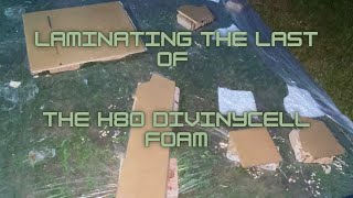 Laminating H80 Divinycell Foam Fiberglass Work [upl. by Krysta]