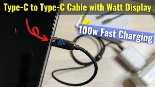 TypeC to TypeC 100watt Fast Charging Cable with Digital Display Unboxing amp Review in Hindi [upl. by Bois]